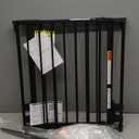 29.4-78" Extra Wide Baby Gate, Long Dog Gates Indoor for Doorways Stairs, Essential Large Safety Gate for Child Toddler with Anti-Trip Pedal, Adjustable Pet Gate, 28" Tall 3 Metal Panels Black