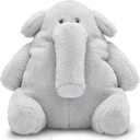 IKASA Elephant Stuffed Animals Plush Toys,10" Cute Plushie Soft Cuddly Plushy Fluffy Toy, Gifts for Family Kids Girls Boys (Medium, Light Gray Elephant)