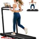Folding Vibration Walking Pad Treadmill with Incline,4-in-1 Under Desk Treadmills for Home&Office,350LBS Capacity,0.3-7.5MPH Speed,LED Display,Portable Treadmill with APP