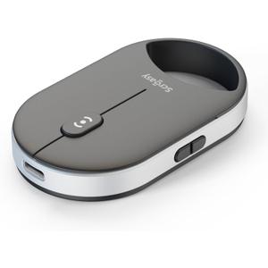 Pressure-Sensitive Flying Scroll Mouse | Small & Slim | 4-Levels DPI | 4-L Scroll Speed Ratio | Silent | Tri-Mode(Dual Bluetooth/2.4G/USB) | Portable Wireless Mice for Notebook, Laptop, Pad, PC(Black)
