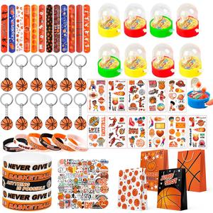 Basketball Birthday Party Favors Bags Fillers, 122pcs Basketball Party Keychain Gift Bags Bracelets Stickers etc Basketball Goodie Bags Stuffers for Basketball Birthday Party Decorations Supplies