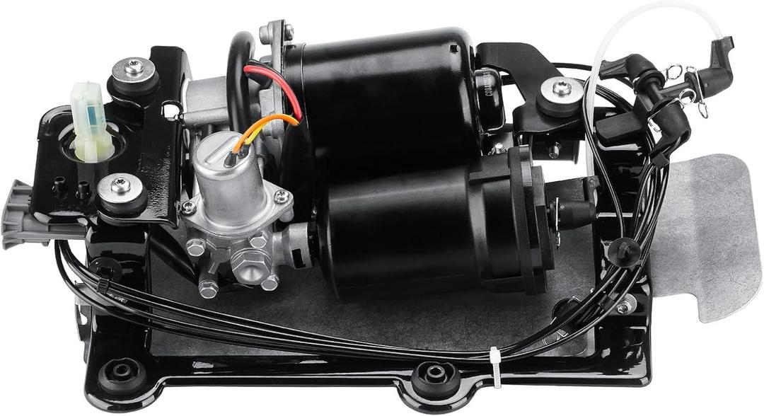 Air Suspension Compressor Pump Fit for Cadillac 2004-2009 SRX, 2005-2010 STS, 2006-2009 STS, Air Ride Compressor Pump with Relay and Brackets, Replace for 15228009, 88957190