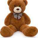 MaoGoLan Giant Teddy Bear Plush Toy - Ultra Soft & Cute Large Stuffed Animal 39 inches, Perfect for Baby Showers, Birthdays, Valentines Day Gifts (Kids, Couples, Family),Dark Brown