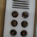 Goo-Ki Antique Brass Cabinet Knobs with Backplate Zinc Alloy Kitchen Hardware - 6 Pack Vintage Brass Drawer Knobs Single Hole/Screw Cabinet Pulls with Spacer