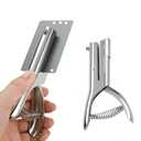 Heavy Duty 1/8 inch Single Hole Punch - Portable, Long, Small, for Paper, Cards, Plastic, Cardboard (1/8''-3MM HOLE)