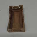 2Pcs Wooden Storage Rack for Bonsai Ornament Display Stand Square Pedestal Risers for Home Decor and Plant Display Exquisite Carving Design