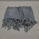 Jean Shorts for Women Frayed Raw Hem Ripped High Waisted Summer Denim Shorts (X-Large, Light Blue/Nf)