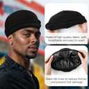 Coucoland 2 Pcs Turban for Women Men Satin Lined Twist Halo Durag Sleeping Bonnet Hair Cover Pre-Tied Head Wraps for Women (Gray)