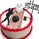 6PCS Bowling Cake Topper - Birthday Decoration with Bowling Players for Themed Party
