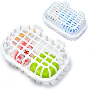 Dishwasher Basket, 2-Pack Dishwasher Basket for Baby Bottle Parts, Basket for Small Tools Cleaning, White