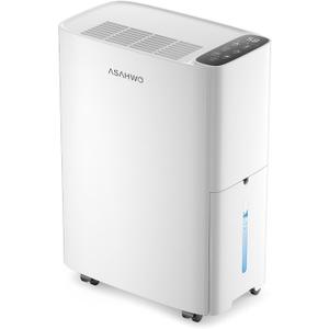 ASAHWo 2500 Sq.Ft Dehumidifier for Basement with Drain Hose Max 34 Pints, Dehumidifiers for Home, Bathroom, Bedroom, 4 Pre-Set Modes, Intelligent Humidity Control, Dry Clothes Quiet Operation