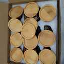 12 Pcs Ceramic Succulent Garden Pots Succulent Small Plant Cactus Planter Ceramic Pot with Drainage Hole and Bamboo Tray Matte Round Container (2.5 Inch)