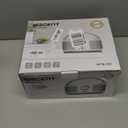 Portable CD Player Boombox with Bluetooth, FM Radio, Remote Control, USB Port and 3.5mm AUX Headphone Jack, Clear Stereo Sound, 4 Watts of Audio, AC/Battery Powered (White)