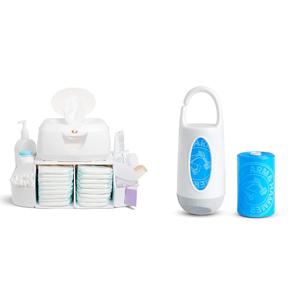 Munchkin Diaper Change Organizer and Arm & Hammer Diaper Bag Dispenser with 24 Bags