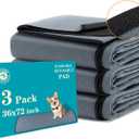 Bunlitent Washable Pee Pads for Dogs 3 Pack, 36x72, Reusable Puppy Pads, Reusable Pee Pads with Quick Dry, Anti-Slip Dog Cat Pee Pads, Whelping Pads, Dog Pen Mat