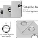 Easy-Going Blackout Curtains for Bedroom, Solid Thermal Insulated Grommet and Noise Reduction Window Drapes, Room Darkening Curtains for Living Room, 2 Panels (42x95 in, Greyish White)