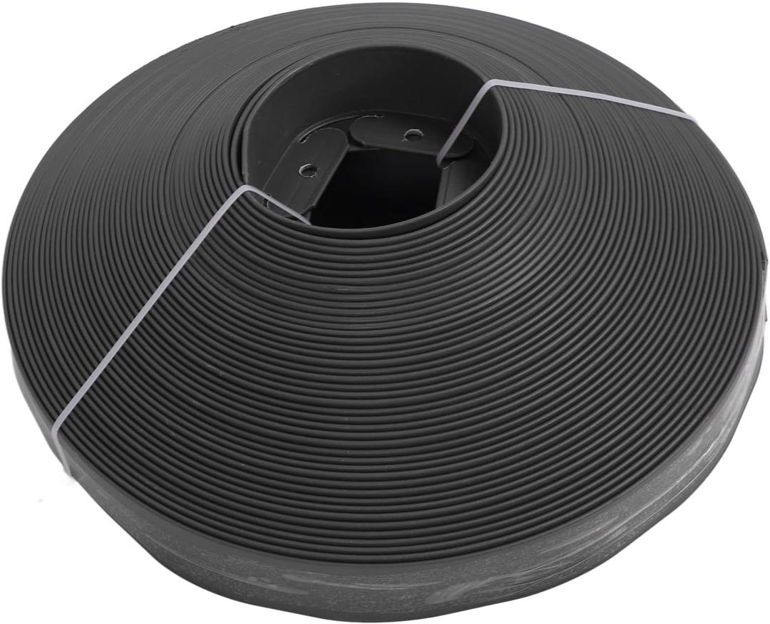 Garden Edging, Lawn Edging, Landscape Edging Kit, Lawn Striping Kit, Plastic Edging for Landscaping, Pe 40M Garden Border with Spikes for Lawn Flower Bed Grass Yard (Black)