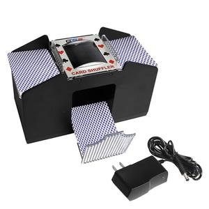 GSE Games & Sports Expert 4-Deck Automatic Card Shuffler, AC/DC-Power & Battery-Operated Shuffler Machines for Playing Cards, Blackjack, Texas Hold'em, Canasta, Bridge, UNO