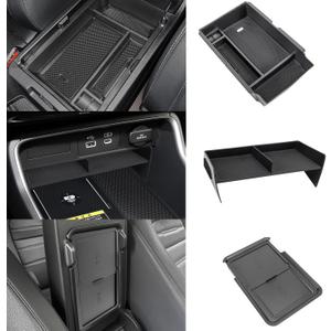 3PCS Center Console Organizer Compatible with 2026 2025 2024 2023 Honda CRV Armrest Storage Box Armrest Hidden Storage Box Secret Compartment Insert Tray Interior Accessories