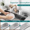Stone Kitchen Sink Faucet Mat, Premium Upgraded Diatomite Drying Stone Mat & Sink Protector Splash Guard - Prevent Moisture Drying Stone Tray for Kitchen Counter (23.6" x 3.9", Dishwasher Safe)