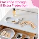 10 Pcs Travel Jewelry Pouch, Beige Transparent Jewelry Travel Organizer Case Non-Woven Fabric Clear Storage Bag with Zipper Portable Storage Bags for Women Necklaces Rings Earrings