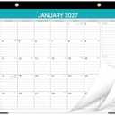 2027 Desk Calendar - 2027 Calendar, JAN. 2027 - DEC. 2027 | Desk Calendar 2027, 12'' x 17'', 18 Monthly Desk Claendar with Protector Corner, Large Blocks for Planning, PACK of 2