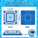Mahjong Game Board, 31.5" Waterproof Mahjong Tabletop with 4 Cup Holders
2-in-1 Floating Mahjong Table for Pool, Indoor Game Night, Hot Tub and Family Gatherings