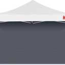 MASTERCANOPY 12x12ft Canopy SunWall Instant Canopy SideWall for Pop Up Canopy Tent Gazebos, UV Protection Sidewall Only, Spliceable (1 Pack, Dark Gray)