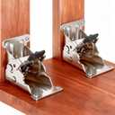 2 Pack Folding Brakcets, 0-90-180 Self-Lock Hinge with Screws, Heavy Duty Extension Support Bracket Self Locking Folding Hinge for Table Legs Furniture