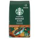 Starbucks Ground Coffee, Medium Roast Coffee, House Blend, 100% Arabica, 1 bag (18 oz) (EXP 06/25/26)