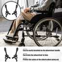 Heavy Duty Wheelchair Brakes Wheel Locks, Drive Wheelchair Parts, Transport Chair Brake, Universal Brake Replacement Parts for 1" Tubing, Side Mount Bolt on Style(1 Pair)