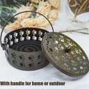 Mosquito Coil Holder, Portable Metal Mosquito Coil Burner, Mosquito Incense Holder with Handle for Home or Outdoor(Cat Paw Cutout Design)