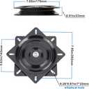 Heavy Duty Bar Stool Swivel Replacement for Recliner Chair & Bar Stool Square Swivel Furniture Replacement(Ball Bearing) (7 inch)