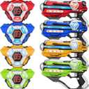 Tag Guns Set of 4 Laser Tag with Digital LED Score Display Vests for Teens, Family and Adults Fun,Birthday Gift Toys for Kids Ages 6 7 8 9 10 11 12+Year Old Boy & Girls (Medium, Multicolored)