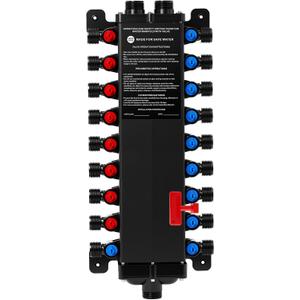 XINWEI 50250 18-Port PEX Manifold Compatible with Viega Manabloc, 50250-10 Cold, 8 Hot