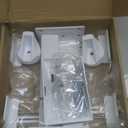 Suptek Large Dual Side Clamping Bookshelf Speaker Wall Mounting Bracket for Large Surrounding Sound Speakers, Hold up to 55lbs, White