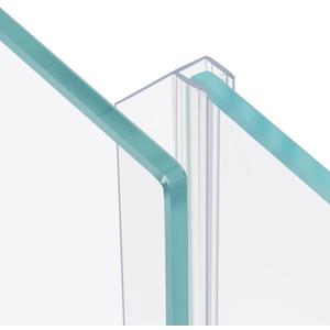 78" Sliding Shower Door Side Seal Strip Frameless Shower Door Side Sweep for 3/8" Framelss for Sliding Glass Door or Swing Door, with 3/5" Flip (2X39) (Transparent)