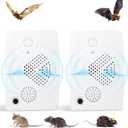 2026 Upgraded Bat Deterrent Devices Can be Used Indoor&Outdoor, Battery Operated Ultrasonic Bat Fortress Mini Repeller, Friendly to Human & Pet, White (2Pack)