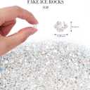 DomeStar 4200PCS Clear Fake Ice, Iridescent Acrylic Fake Diamonds, Vase Fillers, Crushed Ice Rocks Plastic Gems for Centerpiece Fish Tank Table Scatter Photography Props Display Decoration