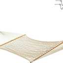 Original Pawleys Island 13DCOT Large Oatmeal DURACORD Rope Hammock with Free Extension Chains & Tree Hooks, Handcrafted in The USA, Accommodates 2 People, 450 LB Weight Capacity, 13 ft. x 55 in.