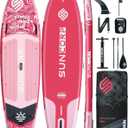 Suncorp 11.6'x35'' Inflatable Paddle Board, Extra Wide Stand-up Paddleboards, 450lbs Capacity, Inflatable SUP, Dual-Action Pump, 100L Backpack, 9 Plus Kits for Family, Fishing, Yoga&All Skill Levels