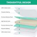 HOMBYS Memory Foam Couch Cushion Replacement, High Density Upholstery Foam Wrapped with Memory Foam & Polyester Batting, Sofa Cushions Inserts with Dacron Fiber Layer,with Removable Cover, 6"x24"x27", 6 Inch Thick - 24"x27"