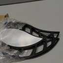 Roowest 2 Pcs Decorative Mirror Wall Decor Leaf Teardrop Mirror Wall Mounted Decorations for Living Room Bedroom Bathroom Vanity Entryway Office (Black)