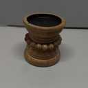 Farmhouse Rustic Wood Pillar Candle Holder for Pillar Candles, Decorative Beaded Candlestick Holder Stand for Home Dcor, Gifts, Wedding (Natural)