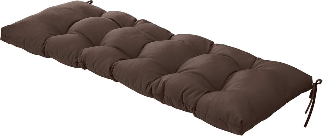 QILLOWAY Indoor/Outdoor Bench Cushion,51-Inches,Coffee (Coffee/Brown/Chocolate)