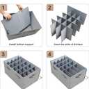 TOPIA HOME Shoe Organizer for Closet 2 Pack, Foldable Shoe Box with Adjustable Dividers and Clear Cover, Space Saving Shoe Storage Organizer Cabinet with Reinforced Handles, Fits 40 Pairs, Gray, TP11G