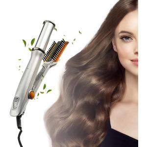 2 in 1 Straight Curling Iron, 3 Heat Temperature Adjustable Hair Waver, Multi Functional Rotating Curling Iron, Fast Heat Hair Straightener and Curler Wand for All Dry and Wet Styling