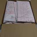 LIVEBOX Pink Washable Area Rug 5x7 - Large Vintage Tribal Living Room Non-Slip Indoor Carpet for Bedroom, Low-Pile Retro Print Distressed Accent for Nursery Dorm Home Decor (Medallion Pink/Blue)