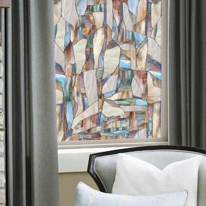 Mesa Window Privacy Film by Artscape - Decorative Stained Glass Design, Static Cling, Blocks Direct Views, UV Protection, Easy to Apply and Removable, Made in USA - 24 x 36 Inch