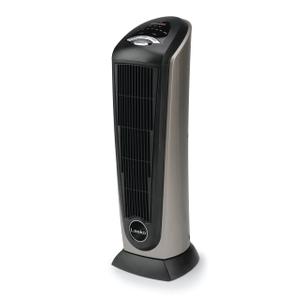 Lasko Oscillating Digital Ceramic Tower Heater for Home with Adjustable Thermostat, Timer and Remote Control, 23 Inches, 1500W, Silver, 755320